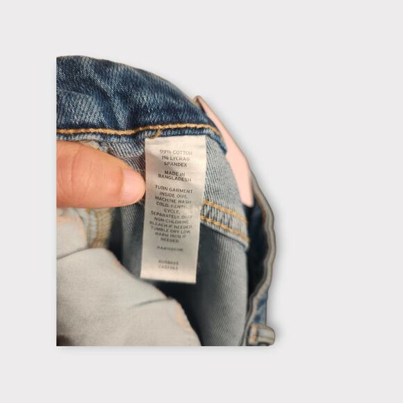 Rachel Parcell Womens Girlfriend Jeans 34 Light Wash Distressed Relaxed Fit - Picture 7 of 7